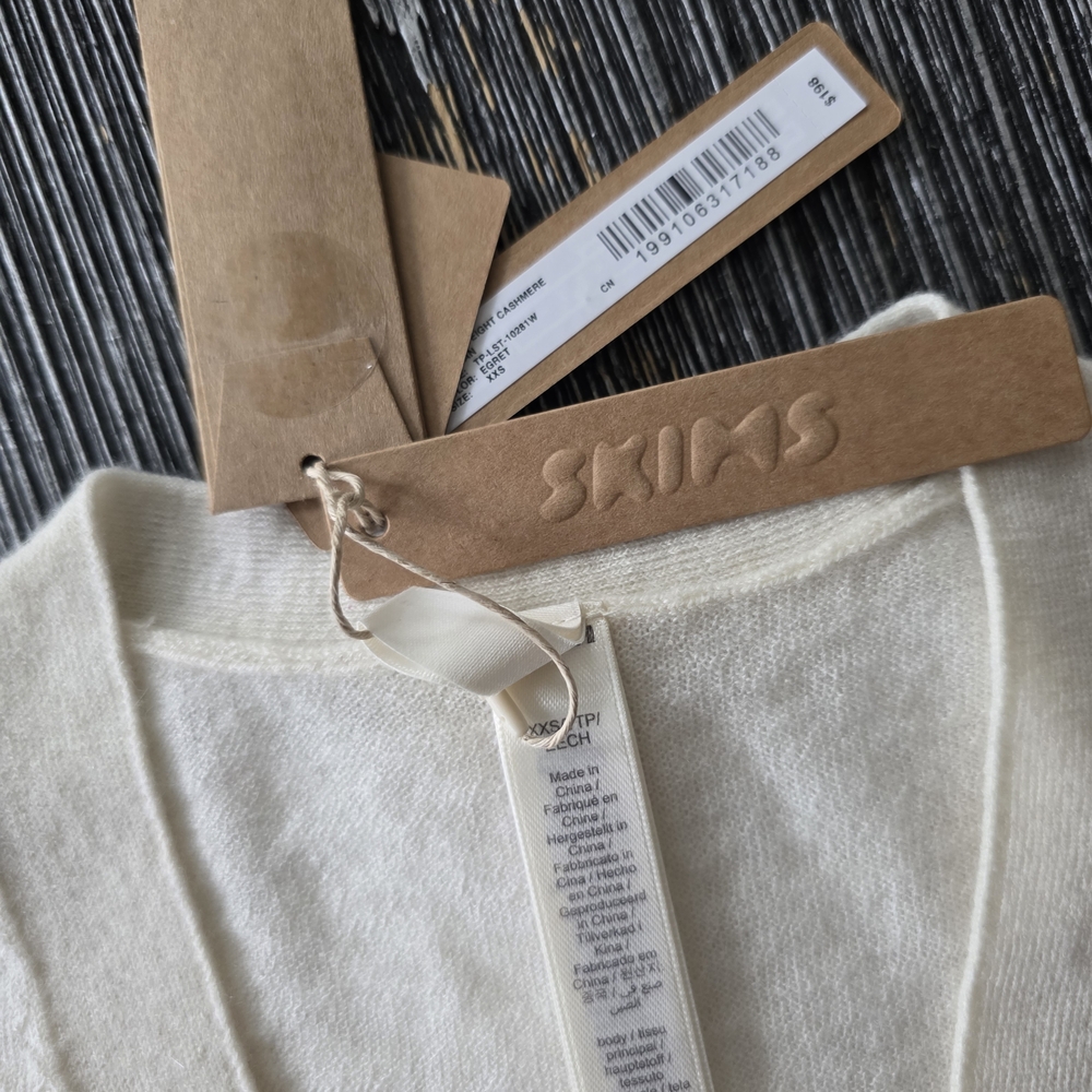SKIMS Cream Women's Cashmere Sweater